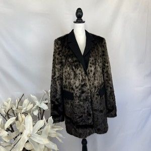 JUICY COUTURE Cheetah/Leopard Vintage Faux Fur Coat, Size XL, Rare! $448